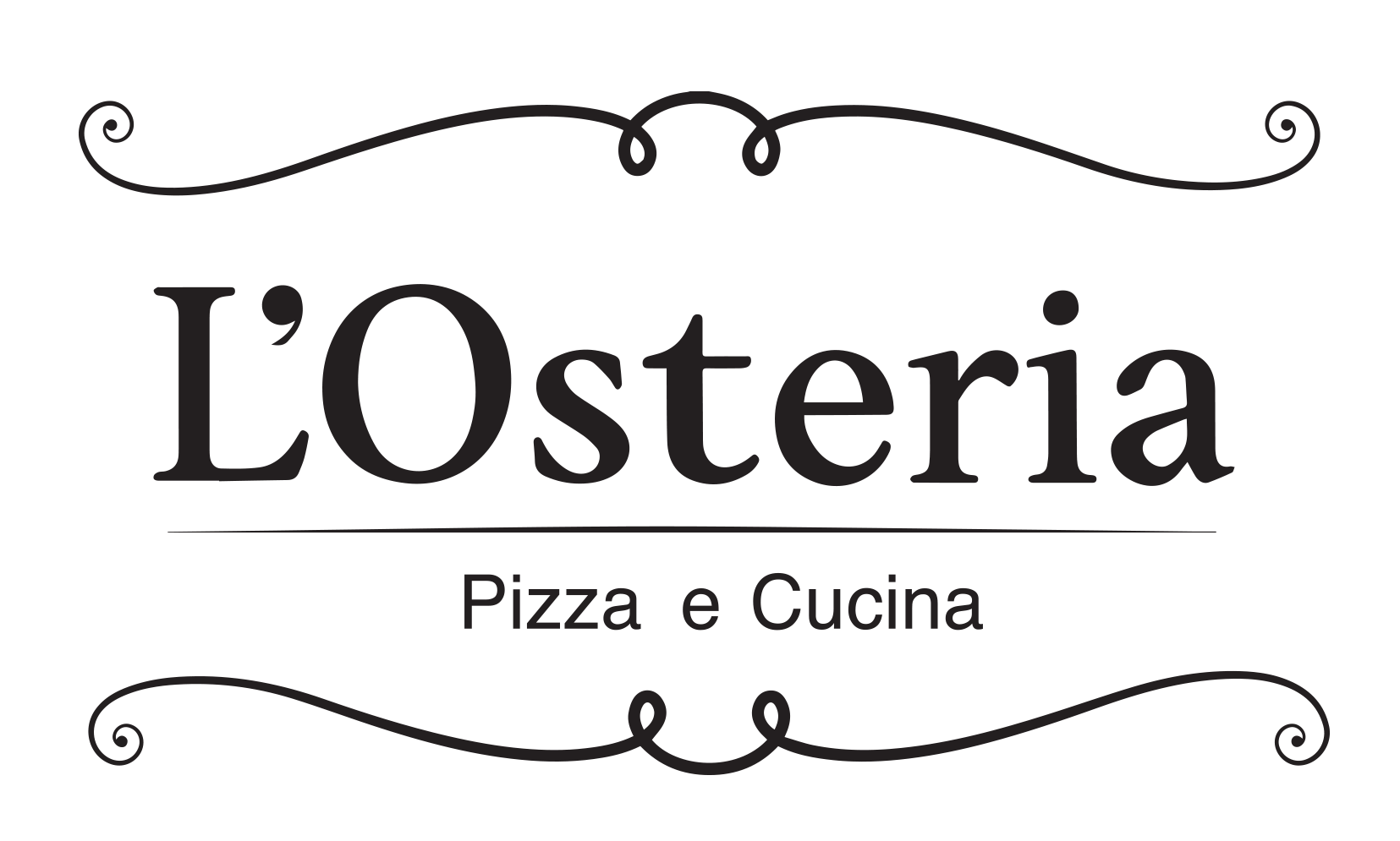 LOsteria Pizza e Cucina - Logo BLACK png
